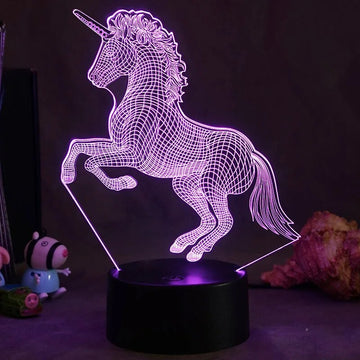 Lampe licorne 3d