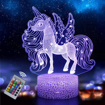 Lampe licorne multicolore