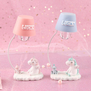 Lampe licorne rose
