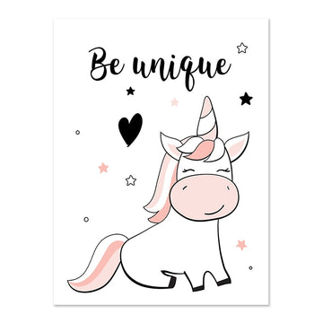Affiche impression licorne unique