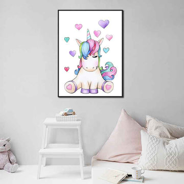 Affiche licorne amoureuse