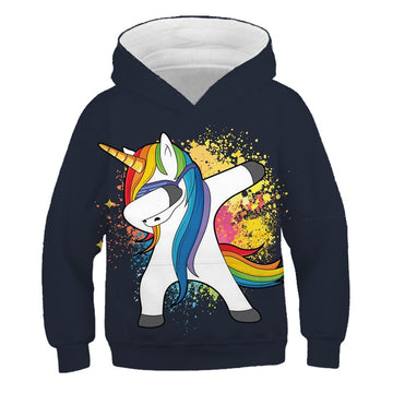 Sweat Licorne Bleu