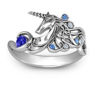 Bague Licorne Bleue - Une Licorne
