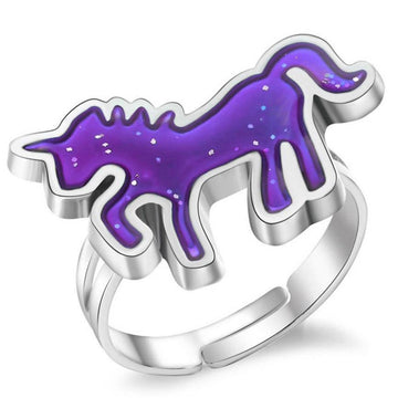 Bague Licorne qui Change de Couleur