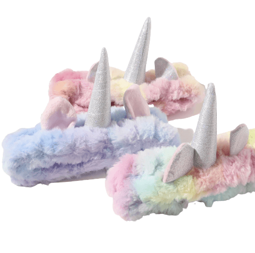 Bandeau fausse fourrure licorne 