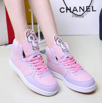 Baskets licorne femme