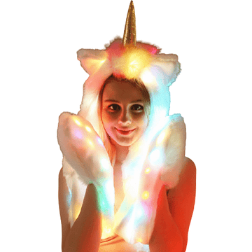 Bonnet Écharpe Licorne Lumineux