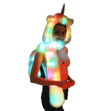 Bonnet Écharpe Licorne Lumineux