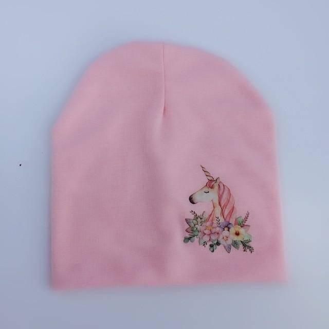 Bonnet Licorne Bébé Et Enfant Rose Clair - Une Licorne