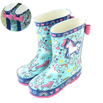 Bottes de pluie licorne avec noeud