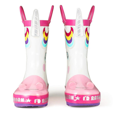 Bottes de pluie licorne blanche