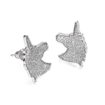 Boucles d'Oreilles Licorne<br> Acier Femme