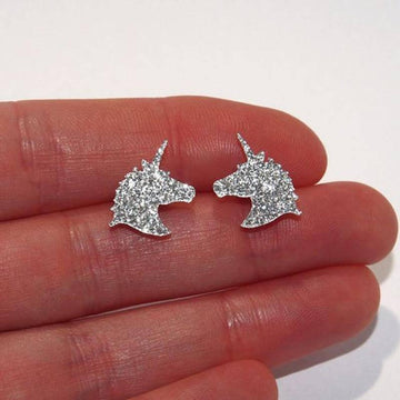 Boucles d'Oreilles Licorne<br> Acier Femme