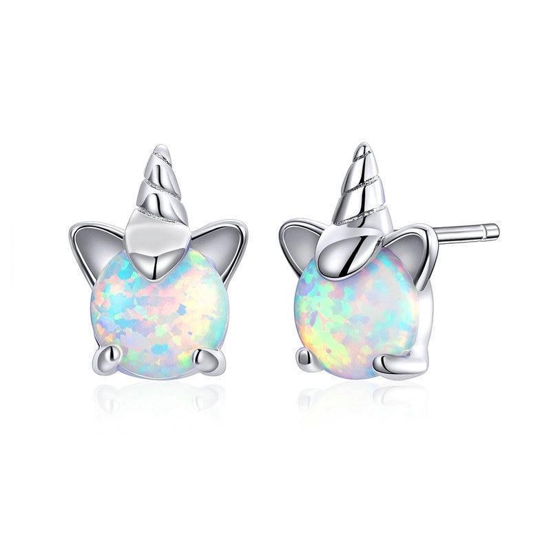 Boucles d'Oreilles Licorne<br> Argent - Une Licorne