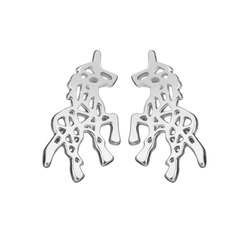 Boucles d'Oreilles Licorne<br> Argentées
