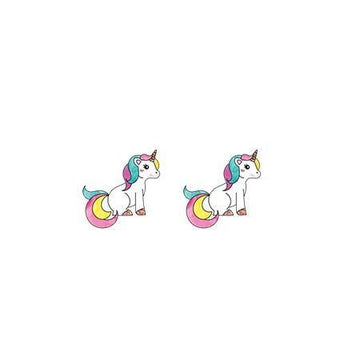 Boucles d'Oreilles Licorne<br> Assise
