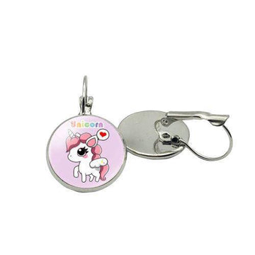 Boucles d'Oreilles Licorne<br> Avec des Ailes