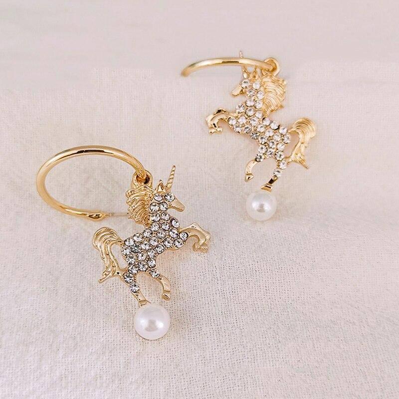 Boucles d'Oreilles Licorne<br> Créoles - Une Licorne
