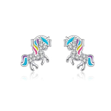 Boucles d'Oreilles Licorne<br> Cubique Zircon