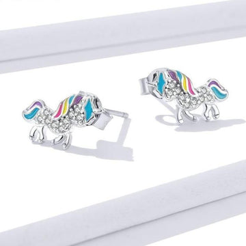 Boucles d'Oreilles Licorne<br> Cubique Zircon