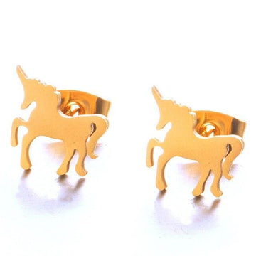 Boucles d'Oreilles Licorne<Br> Dorée