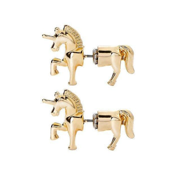 Boucles d'Oreilles Licorne<br> Dorées