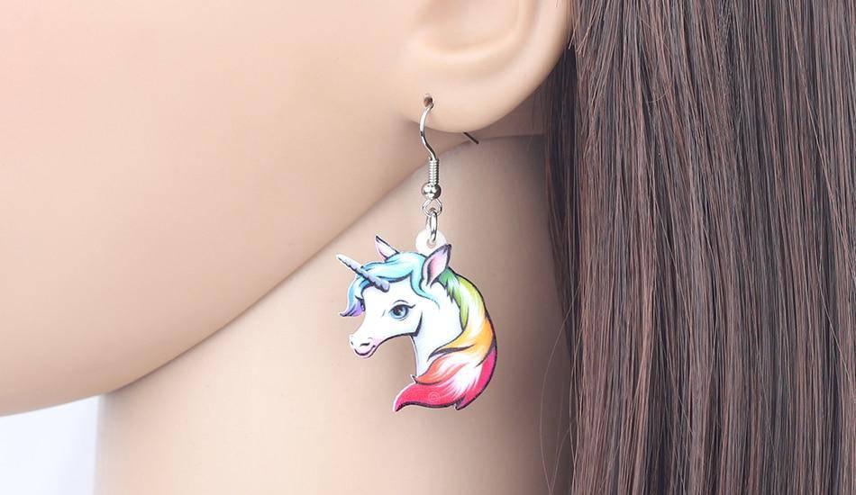 Boucles d'Oreilles Licorne<br> Fille - Une Licorne