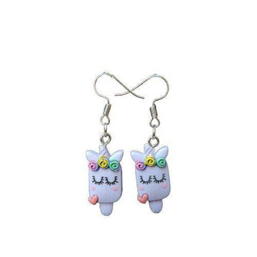 Boucles d'Oreilles Licorne<br> Glace