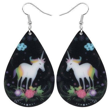 Boucles d'Oreilles Licorne<br> Pendantes