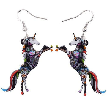 Boucles d'Oreilles Licorne<br> Pendantes