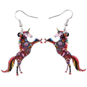 Boucles d'Oreilles Licorne<br> Pendantes