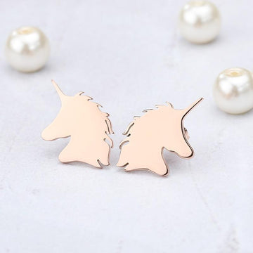 Boucles d'Oreilles Licorne couleur Or