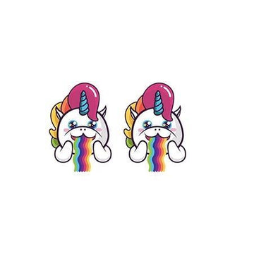 Boucles d'Oreilles Licorne<br> Qui Vomit