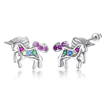 Boucles d'Oreilles Licorne Zircon