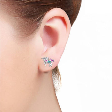 Boucles d'Oreilles Licorne Zircon