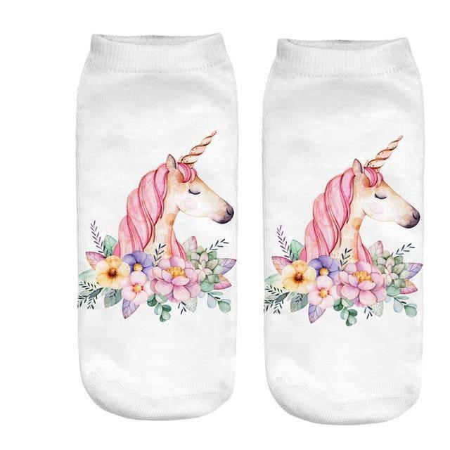 Chaussettes Licorne Fille Blanches - Une Licorne