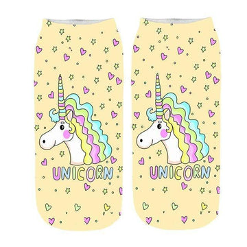 Chaussettes Licorne Jaunes