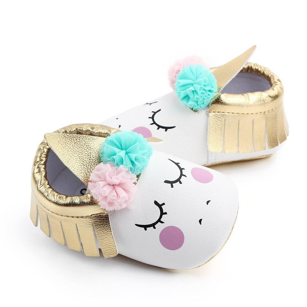 Chaussons Cuir Bébé Licorne - Licorne