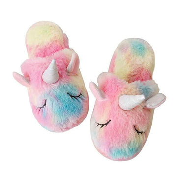 Chaussons Licorne Arc-en-ciel