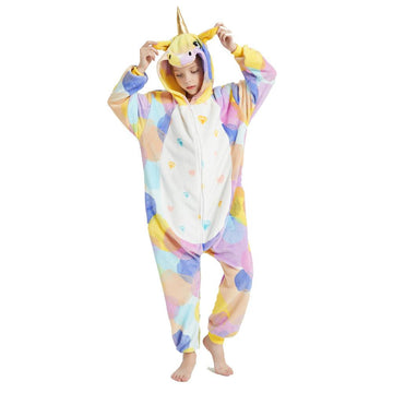 Combinaison licorne jaune et violet