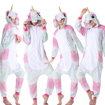Combinaison licorne pailletée argent