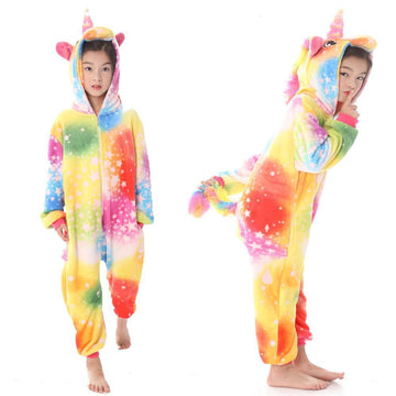 Combinaison licorne pyjama multicolore