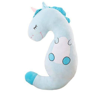 Coussin Licorne Bleu