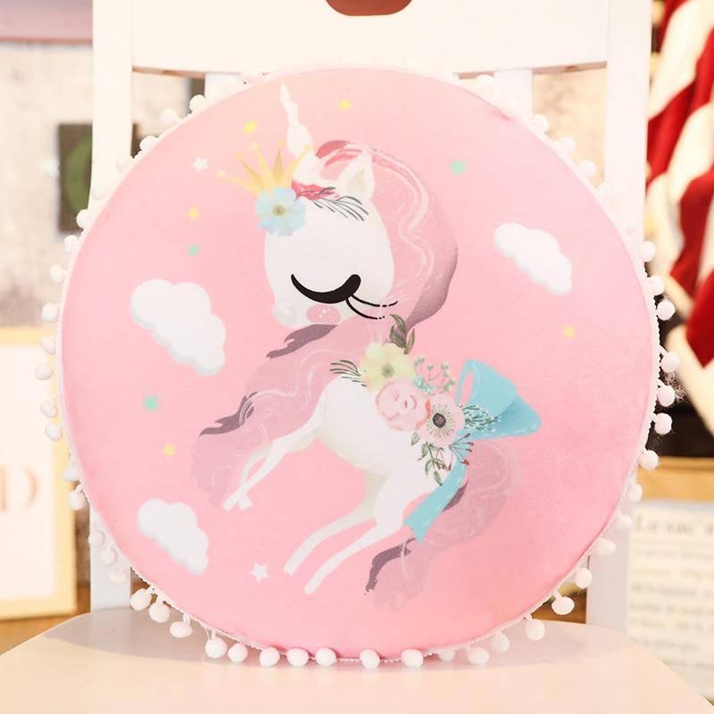 Coussin Licorne Rond - Une Licorne