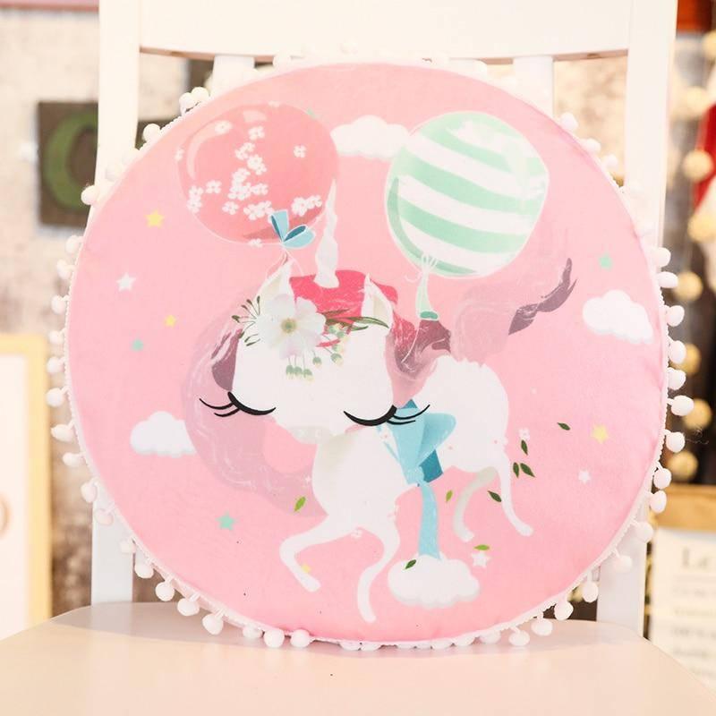 Coussin Licorne Rond - Une Licorne