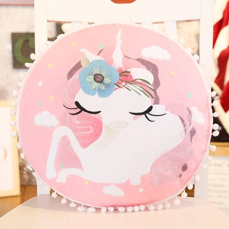 Coussin Licorne Rond - Une Licorne