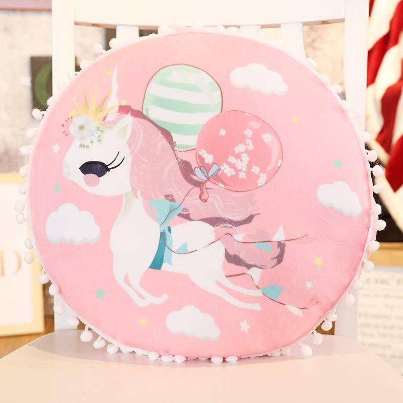 Coussin Licorne Rond - Une Licorne