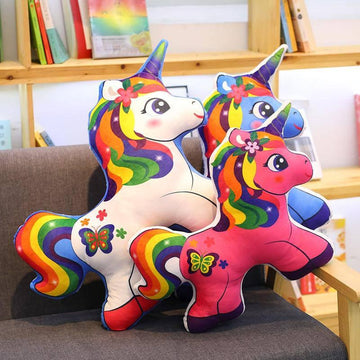 Coussin Licorne<br> Décoration Couleurs Vives