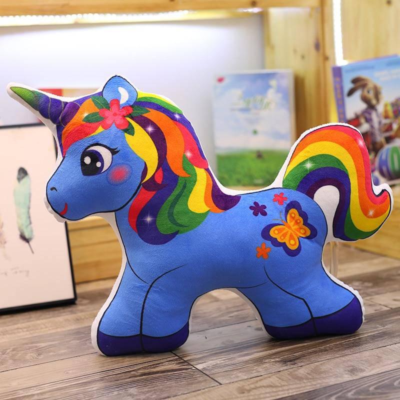 Coussin Licorne<br> Décoration Couleurs Vives - Une Licorne