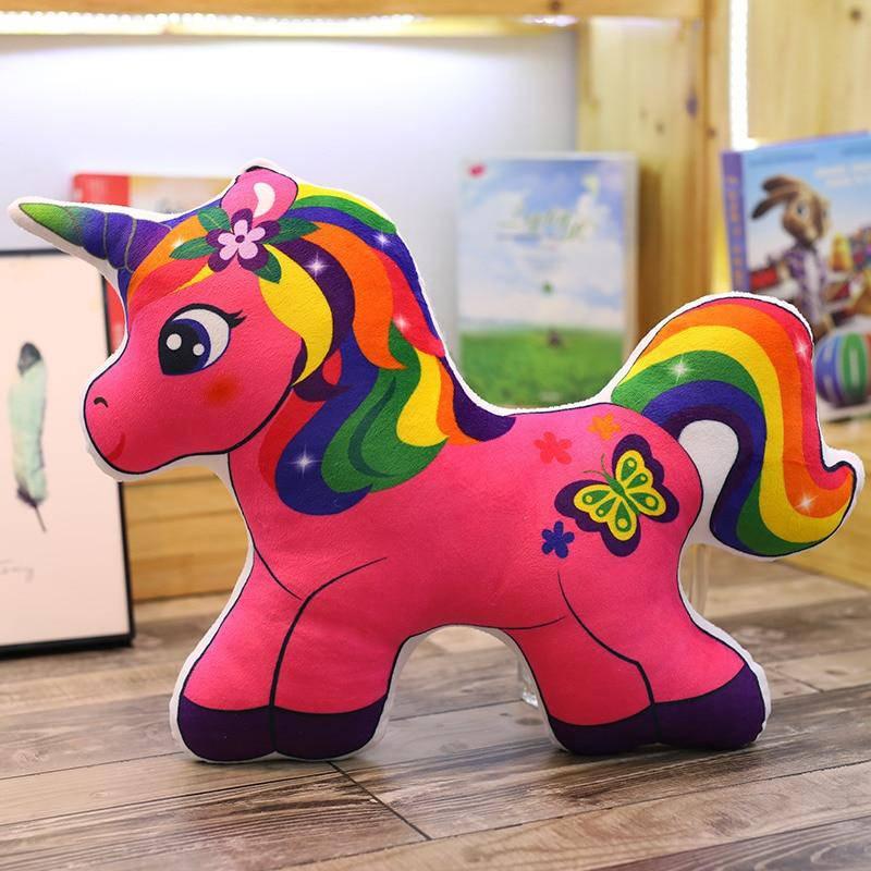 Coussin Licorne<br> Décoration Couleurs Vives - Une Licorne